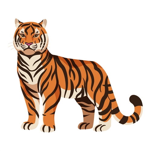 Jungle Safari Fierce Tiger Transparent Sticker